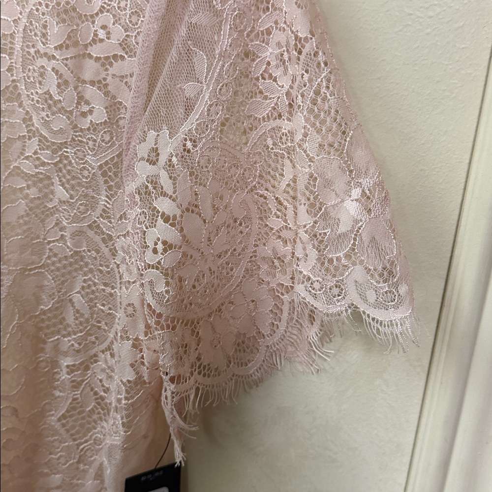 New! Worthington Semi Sheer Lace Top - Picture 3 of 6